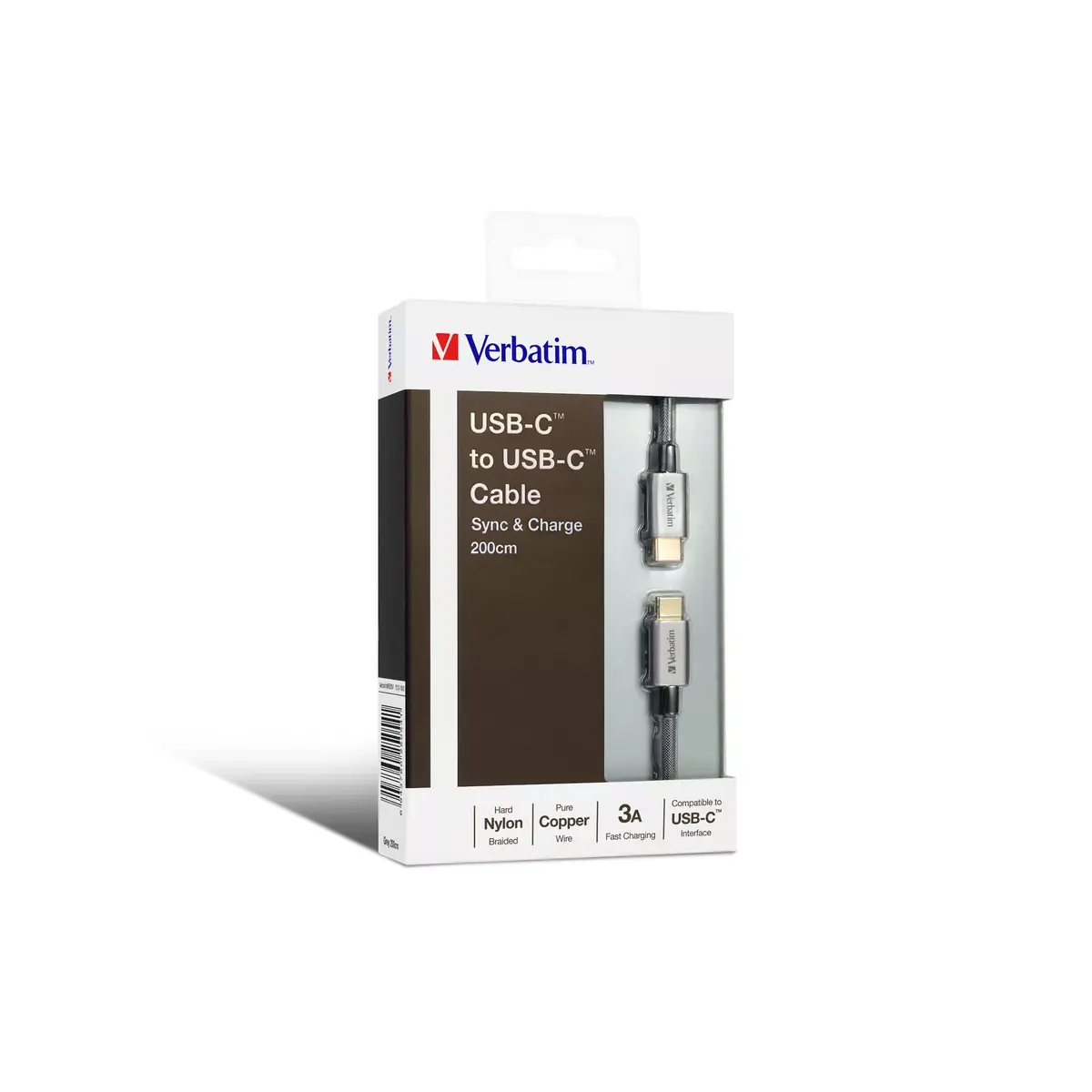 VERBATIM USB-C uz USB-C kabelis 2 m Photo 3