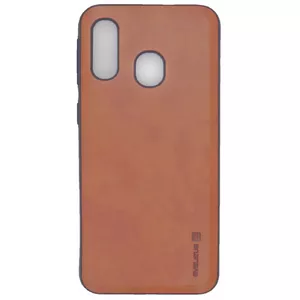 Phone case Evelatus for Samsung A40, brown leather, model SA40KBR