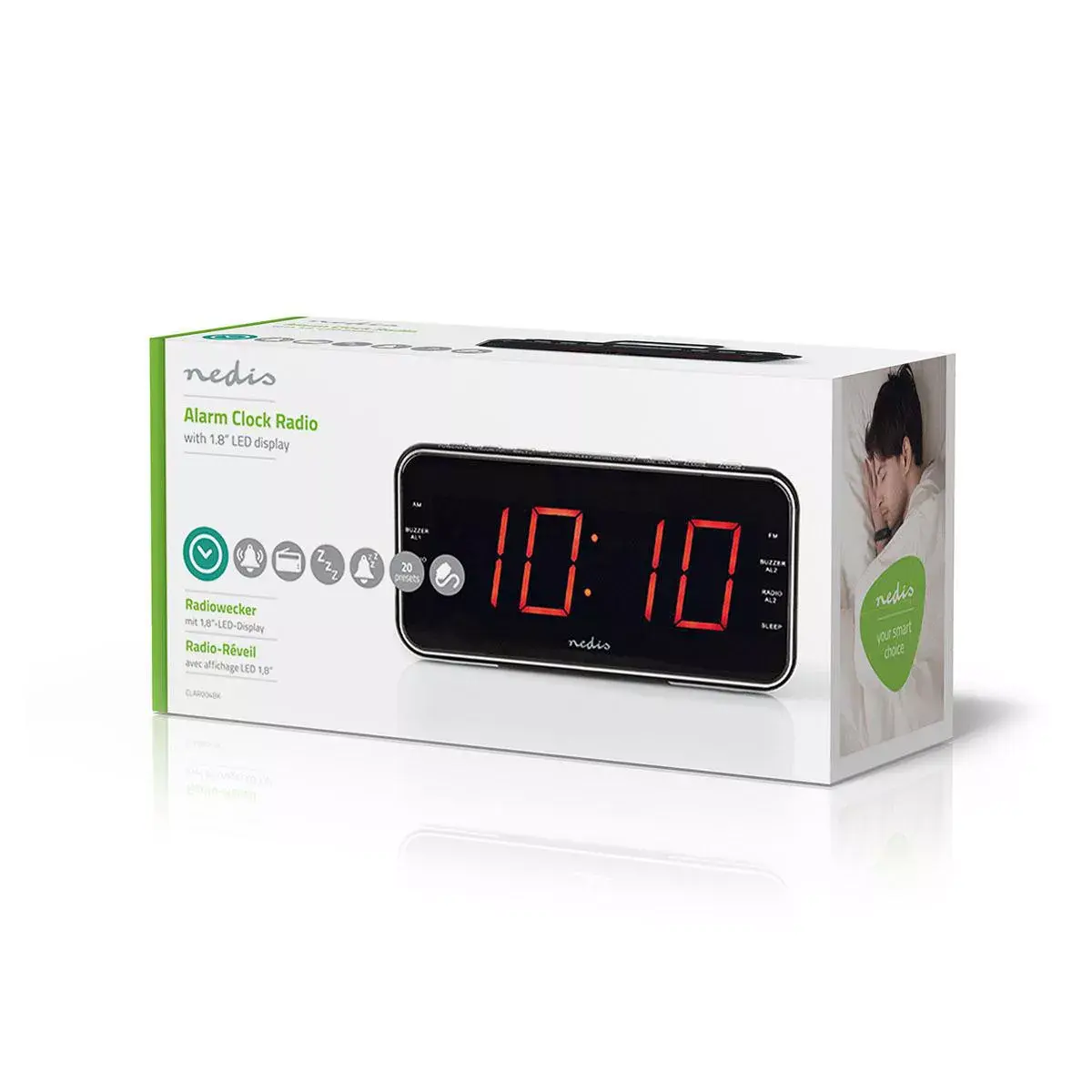Digital alarm clock Nedis CLAR004BK Photo 11