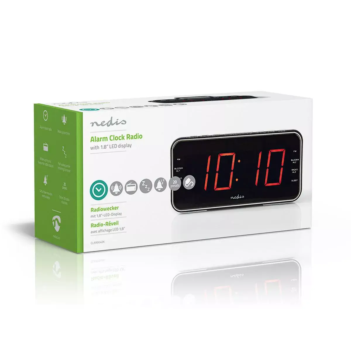 Digital alarm clock Nedis CLAR004BK Photo 12