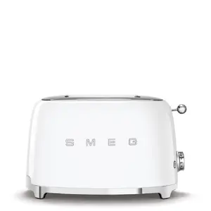 Тостер Smeg 50's Style TSF01WHEU Белый 2 слота 950 Вт Корпус из нержавеющей стали Функция размораживания Съёмный поддон для крошек