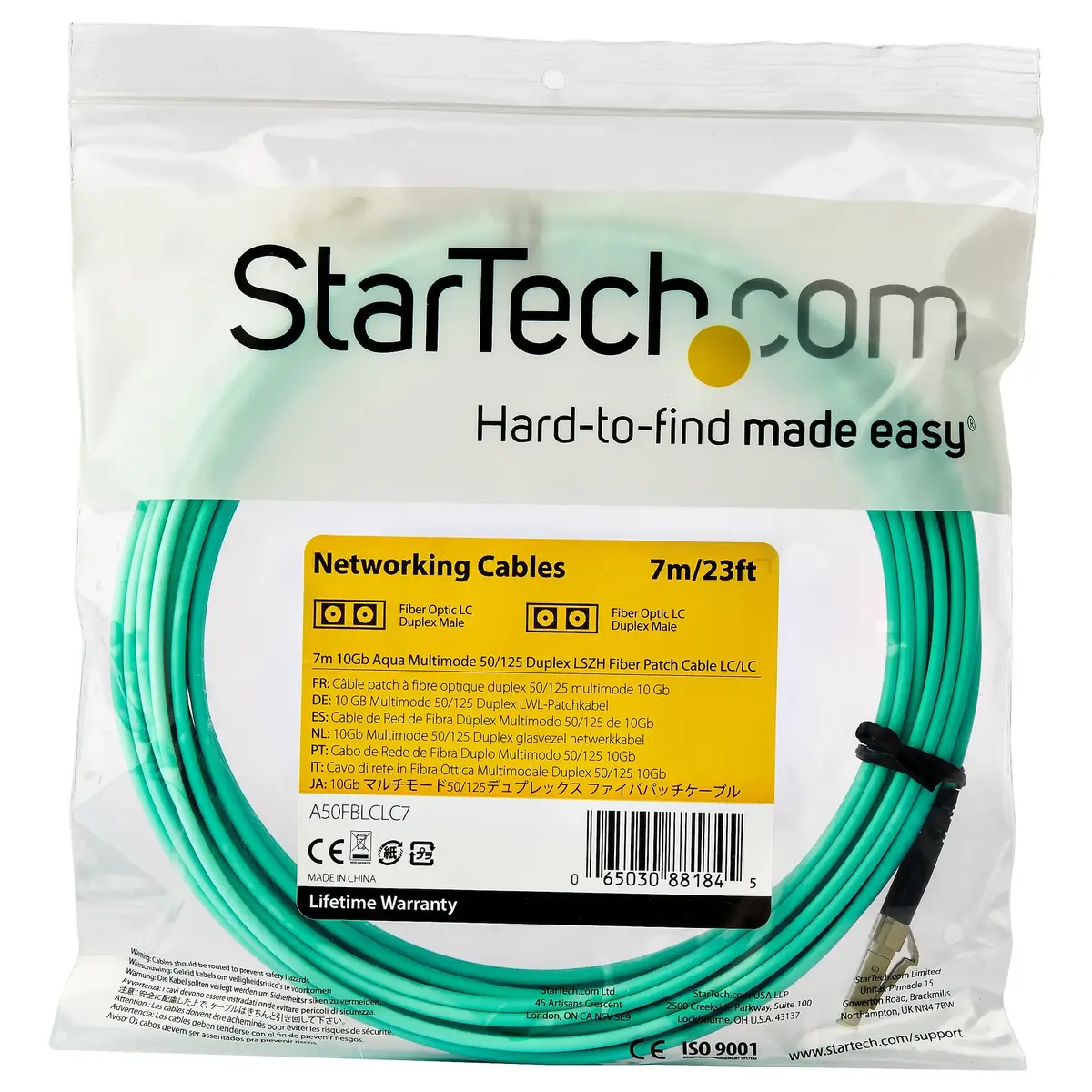 StarTech.com 7m OM3 LC-LC Fiber Optic Cable A50FBLCLC7 Photo 4