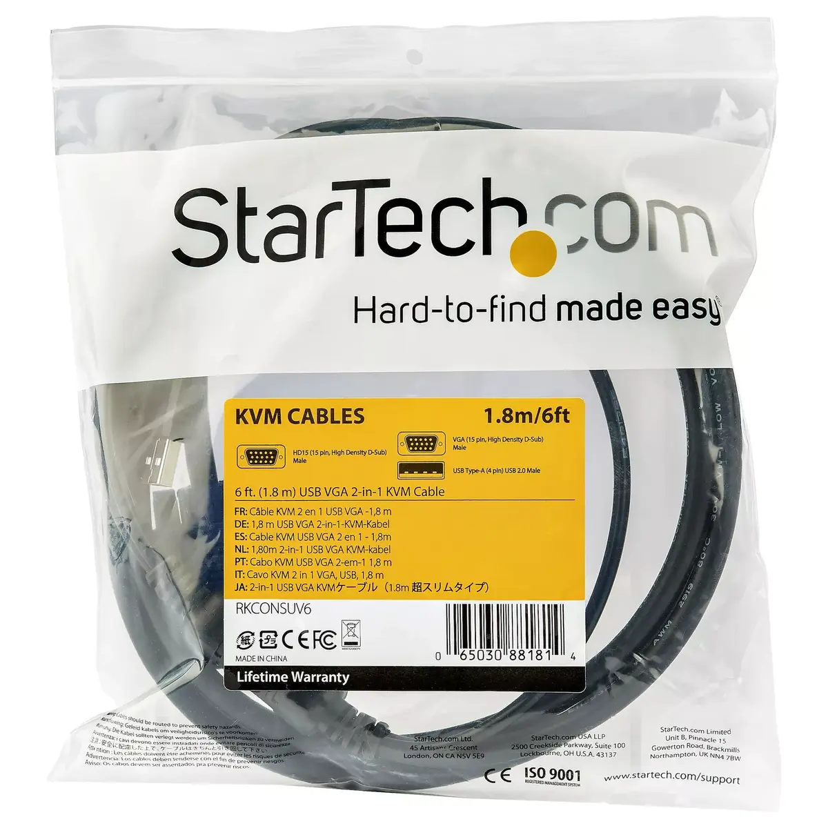 USB KVM Cable StarTech RKCONSUV10 Photo 5
