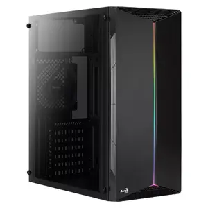 PC Case AEROCOOL Split Midi Tower Black — Midi-Tower, supports 120 mm rear fan, HDD 2.5/3.5", 192.5×412.5×392 mm