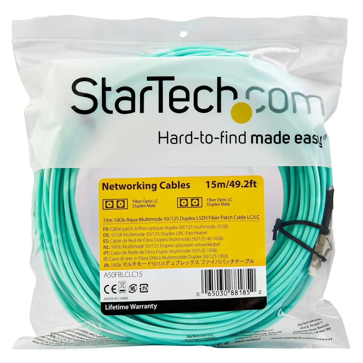 StarTech.com 15m OM3 LC uz LC optiskais kabelis Photo 4