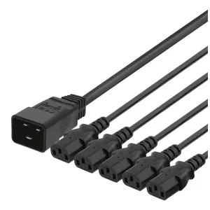 Power Cable Deltaco DEL-113M Black 1 m IEC C20