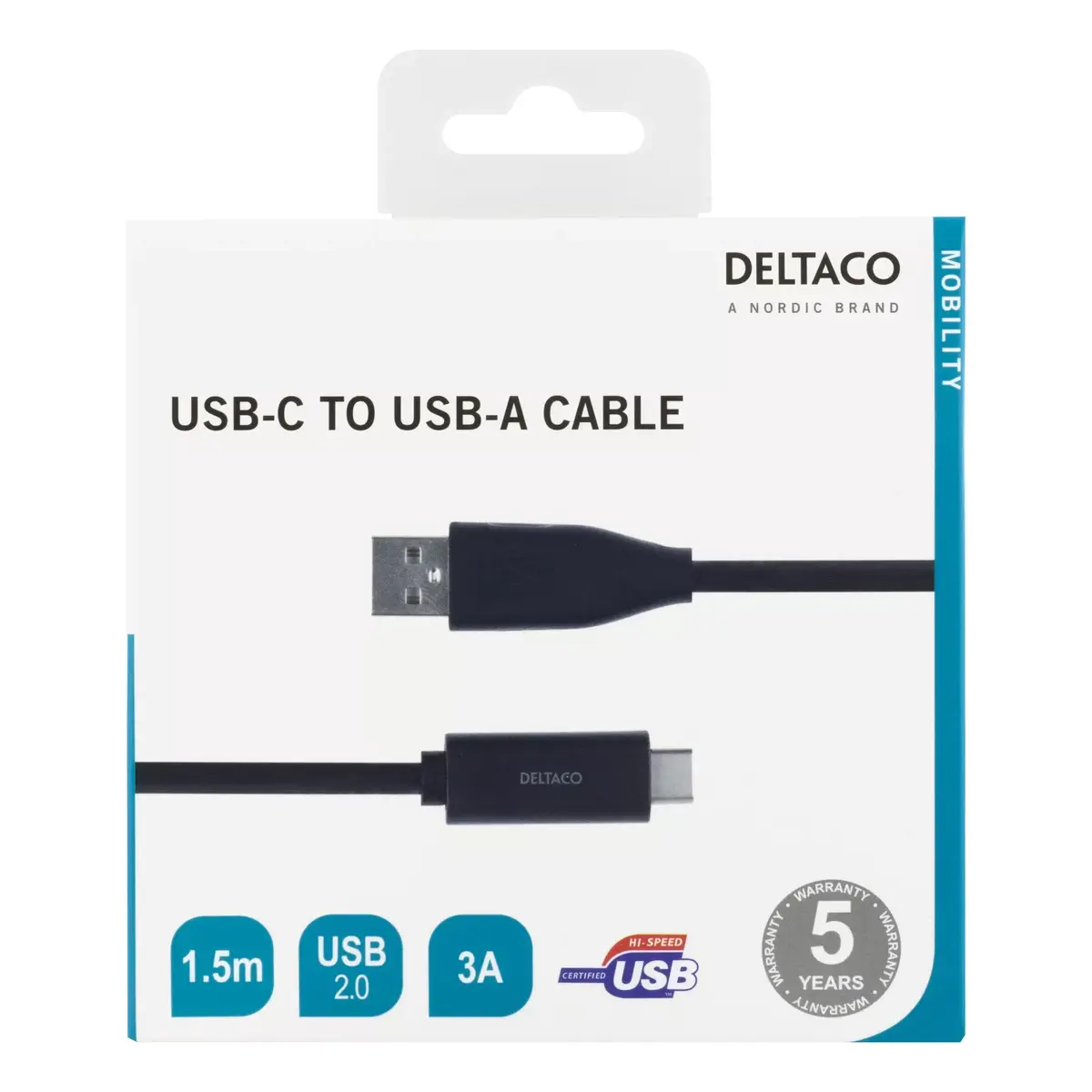 USB kabelis Deltaco USBC-1005M Photo 2