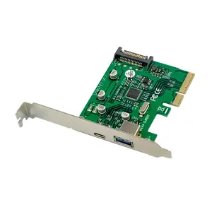 MicroConnect MC-PCIE-ASM1142-CA Internal PCIe Interface Card with USB 3.2 Gen 1 Type-C and Type-A Ports ASMedia ASM1142 Chipset