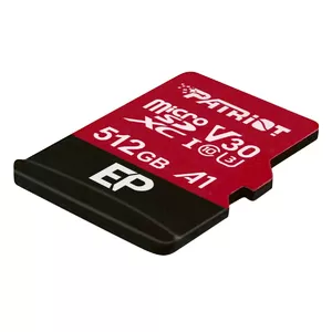 MicroSDXC flash memory card PATRIOT 512GB UHS‑I U3 V30 Class 10, 90 MB/s read, adapter included