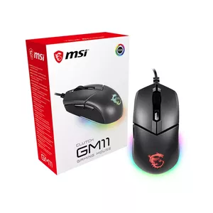 MSI Clutch GM11 pele Kreisā roka USB Type-A Optisks 5000 DPI