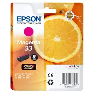 Картридж Epson C13T33434010 оригинальный Magenta, пигментные чернила 4.5 мл, ≈300 стр.