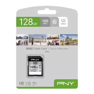 PNY Elite 128 GB SDXC UHS-I Class 10 Memory Card with 100 MB/s Read and 90 MB/s Write Speeds