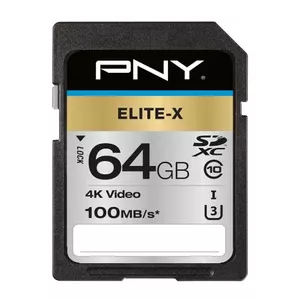 PNY Elite-X 64 GB SDXC UHS-I Klases 10