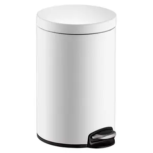 Waste container Round Helit H2403505 Black White Diameter 25 cm Height 403 mm