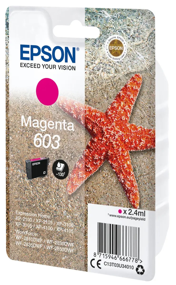 Epson 603 Oriģinālā tintes kasetne Purpursarkana