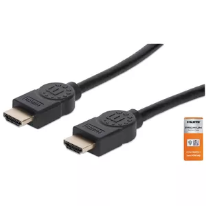 HDMI Cable with Ethernet Manhattan HDMM1MP 1m Male to Male Black