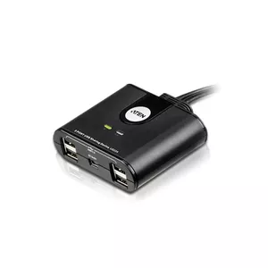 2‑Port USB 2.0 Peripheral Sharing Device ATEN US224 — 2× USB Type‑A, 1.8 m host cable, black