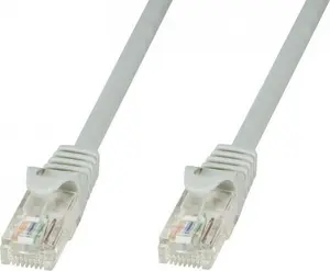 Tīkla savienojuma kabelis TECHLY Cat.5E U/UTP (CCA) 1 m, RJ-45—RJ-45, pelēks