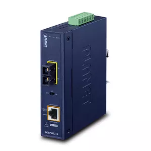 PLANET IP30 Industrial 10/100/1000BAS tīlkla mediju pārveidotājs 1000 Mbit/s Zils