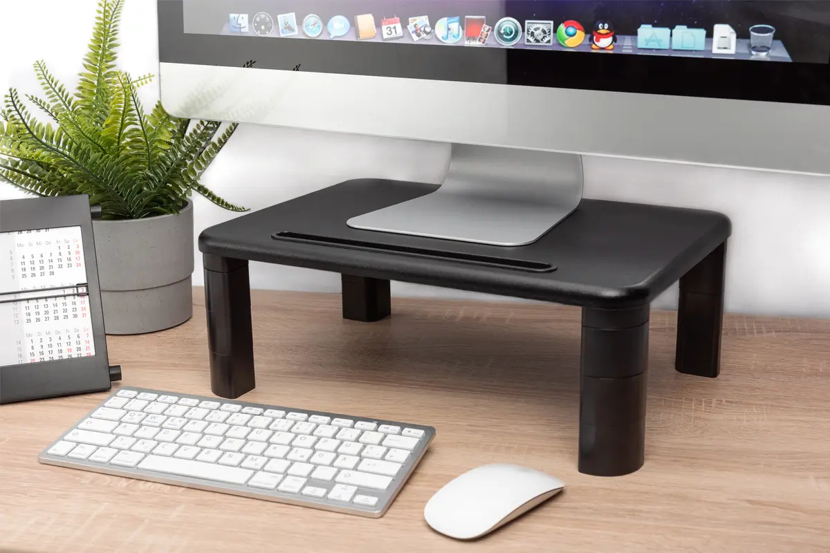 Digitus Ergonomic Monitor Riser Stand Black Photo 2