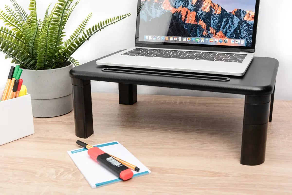 Digitus Ergonomic Monitor Riser Stand Black Photo 3