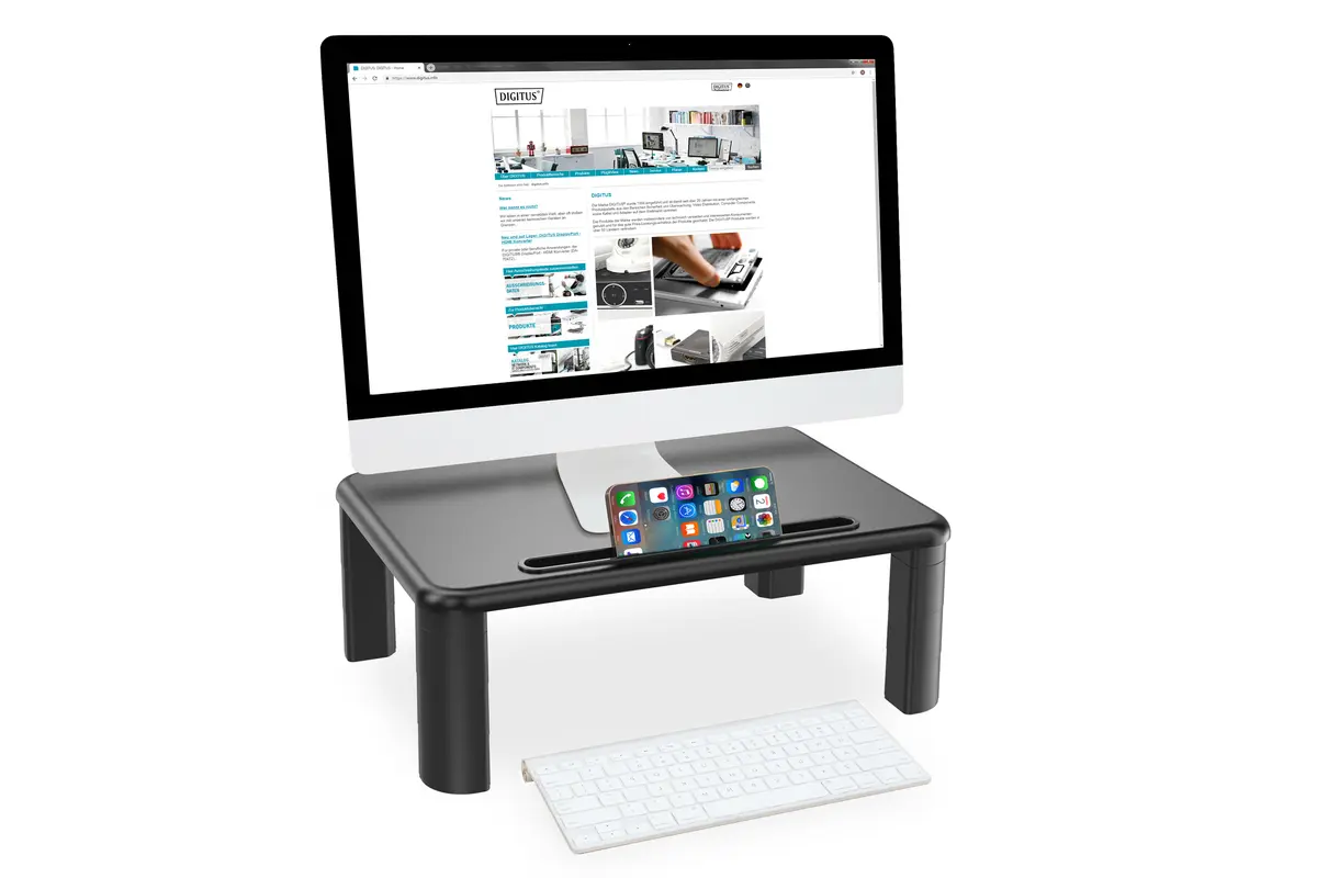 Digitus Ergonomic Monitor Riser Stand Black Photo 4