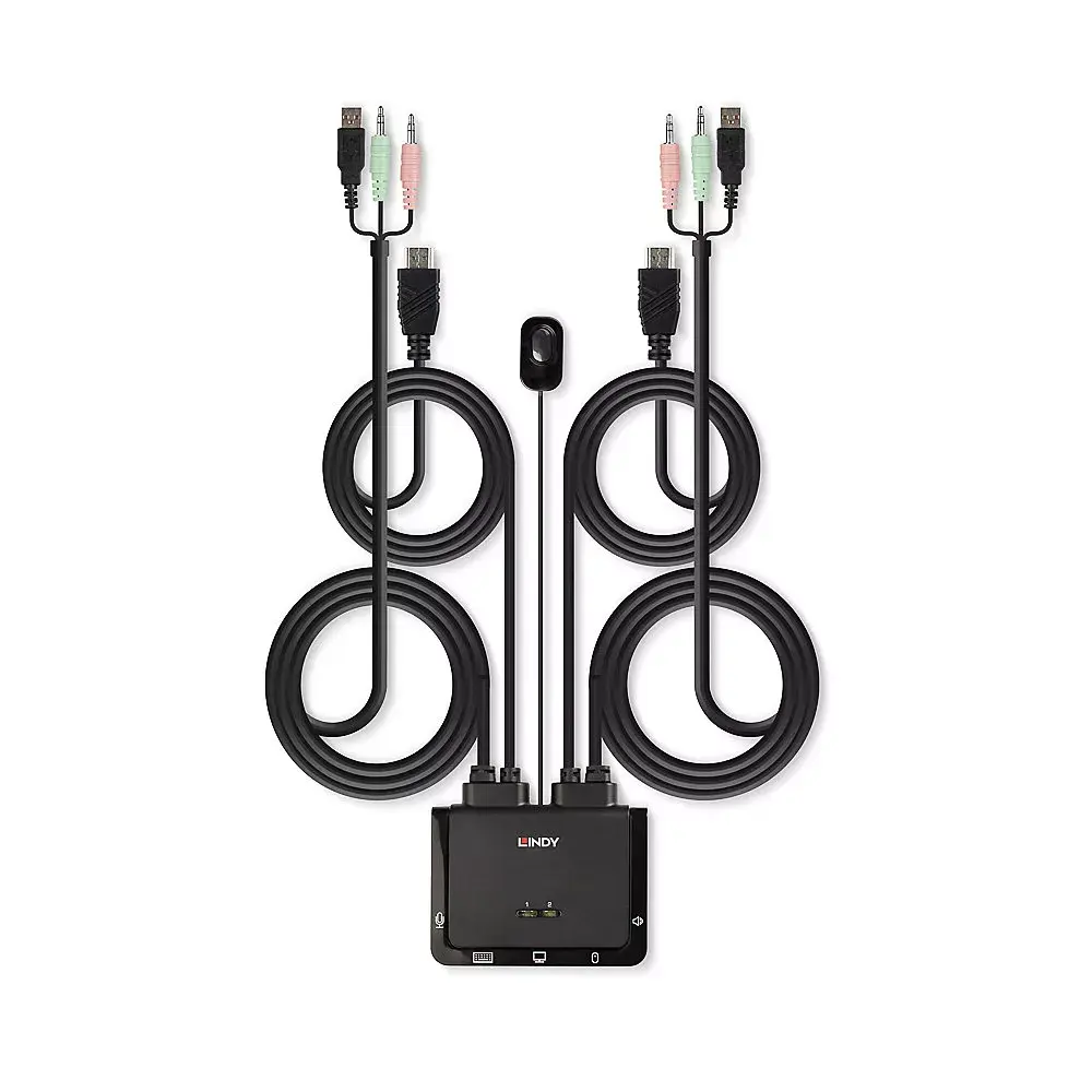 KVM Switch Lindy 2 Port HDMI 4K60 USB 2.0 Photo 3