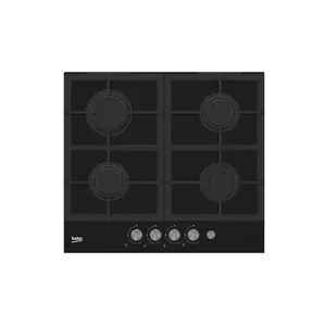 Beko HILG64235S варочная поверхность Черный Встроенный 60 cm Газовый 4 зона(ы)