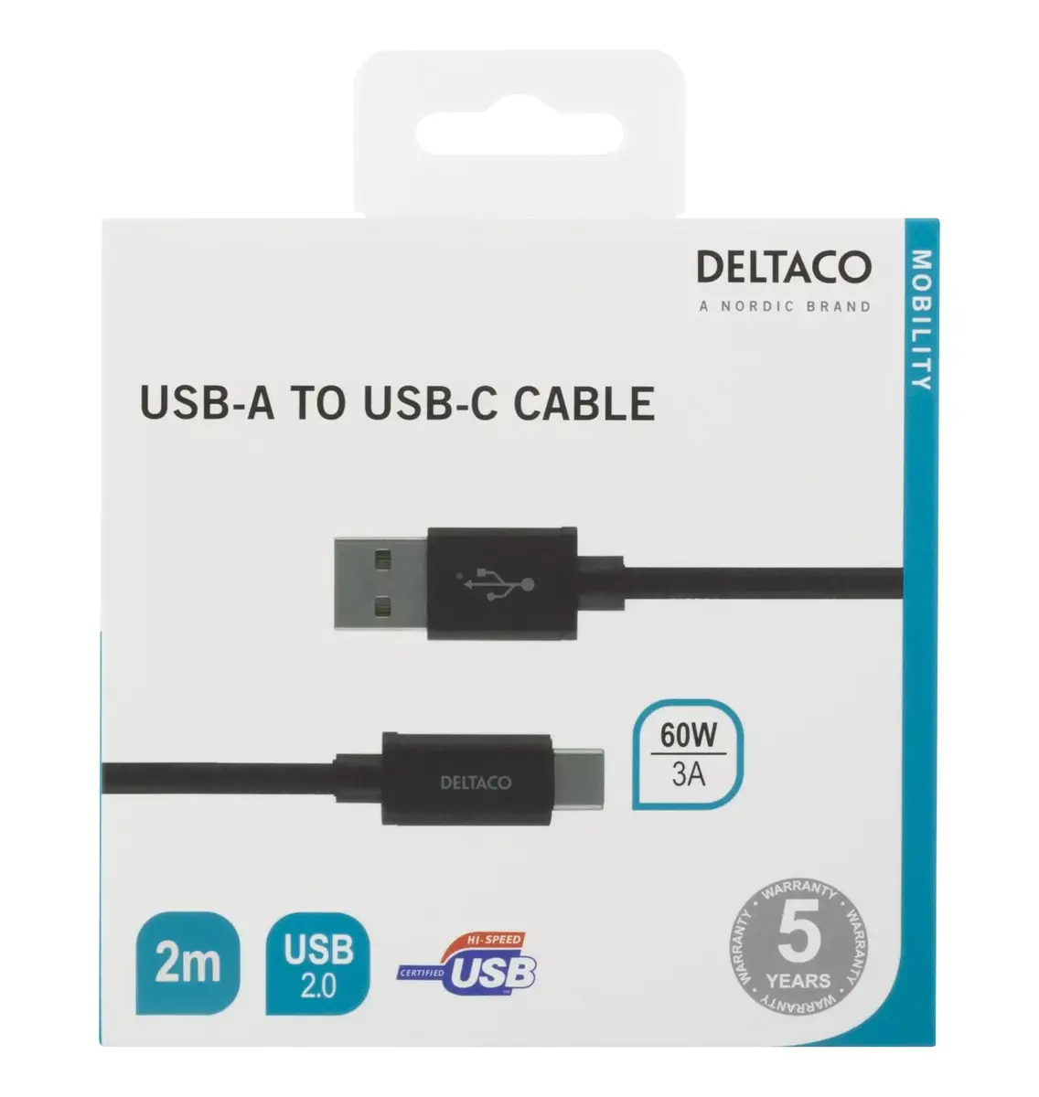USB kabelis Deltaco USBC-1134M Photo 2