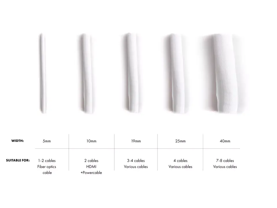 Multibrackets M Universal Cable Sock 25mm 25m White Photo 5