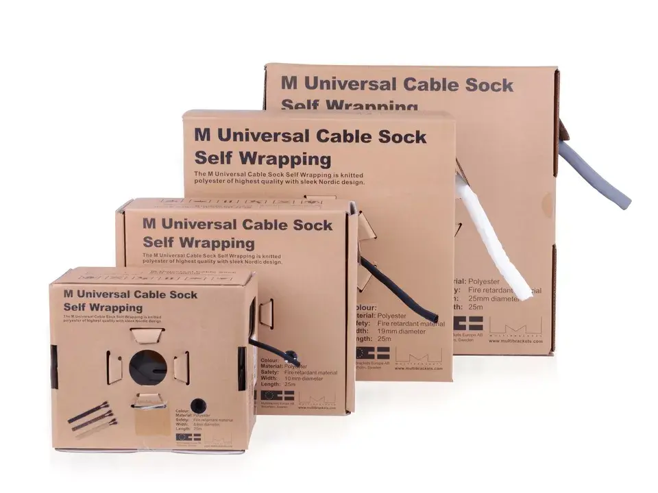 Multibrackets M Universal Cable Sock 25mm 25m White Photo 9