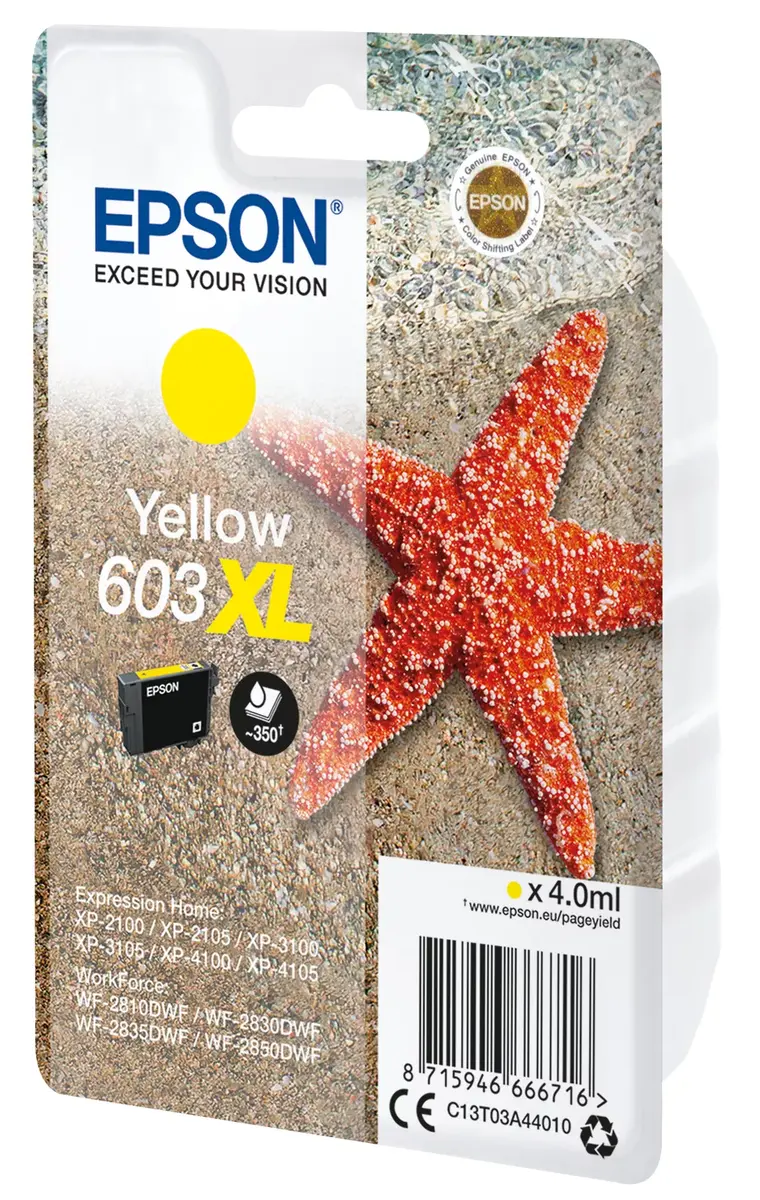 Картридж Epson Ink C13T03A44010 603XL XL Желтый Photo 2