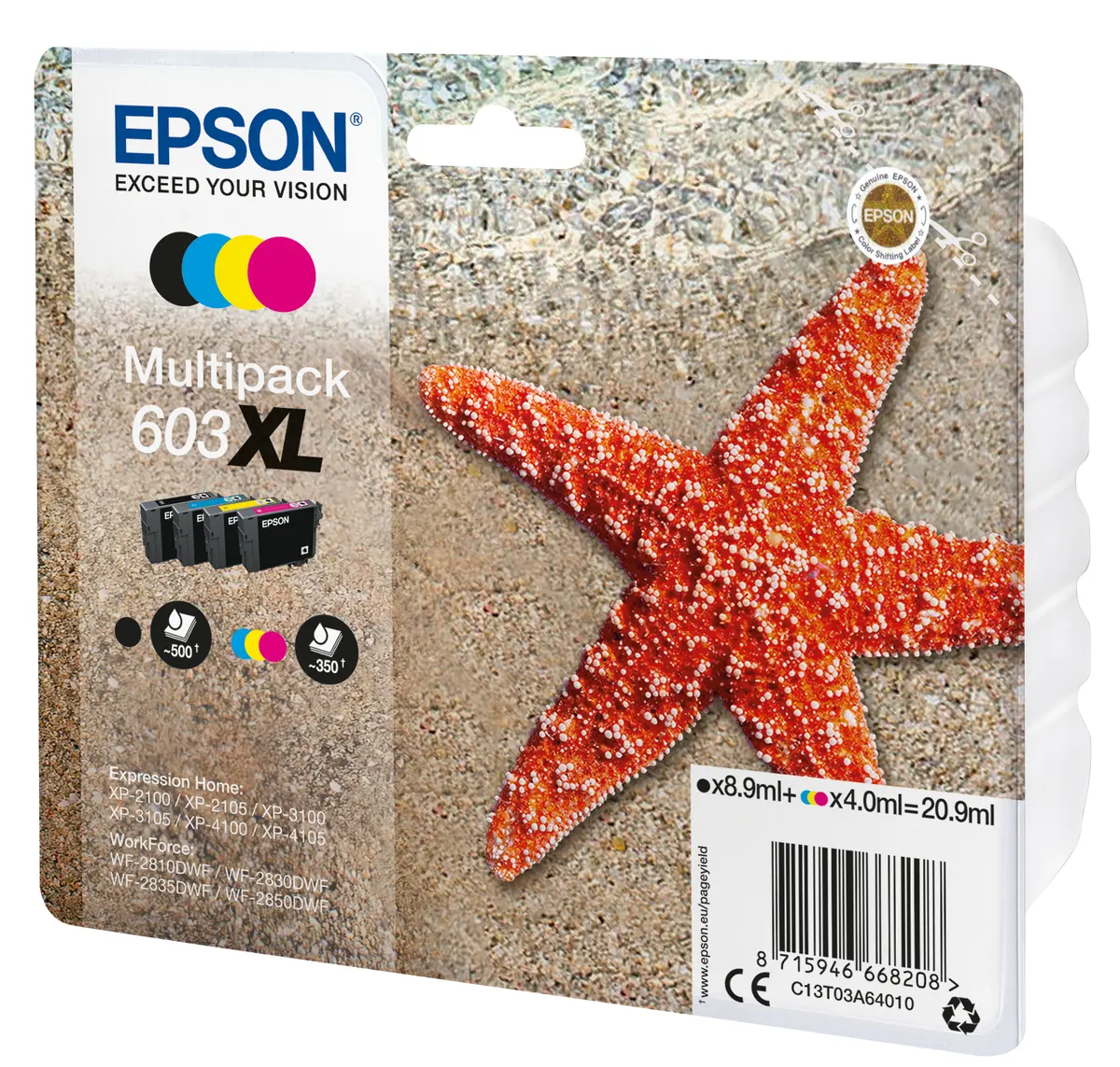 Epson 603XL Oriģinālā tintes kasetne Multipack