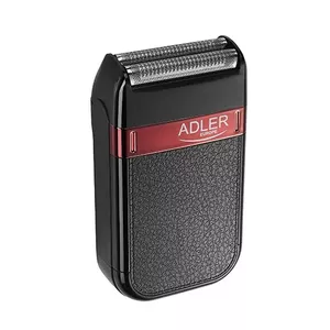 Фольгированный бритвенный станок Adler AD 2923 — мужская бритва, 2 лезвия, влажная/сухая, 45 мин работы, слайдер, чёрный
