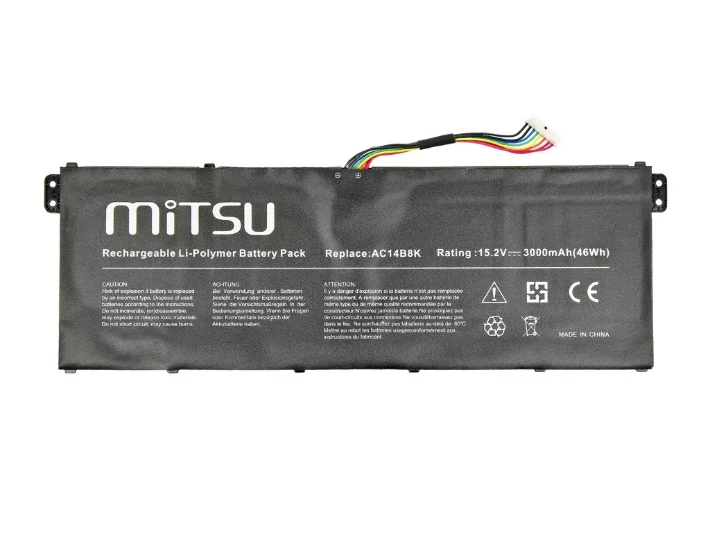 MITSU BC/AC-E3 akumulators 2200 mAh Photo 3