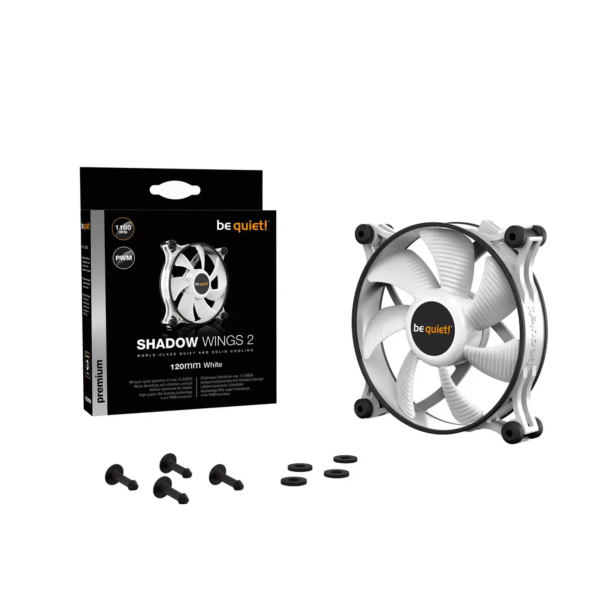 Ventilators be quiet! Shadow Wings 2 120mm PWM White Photo 5