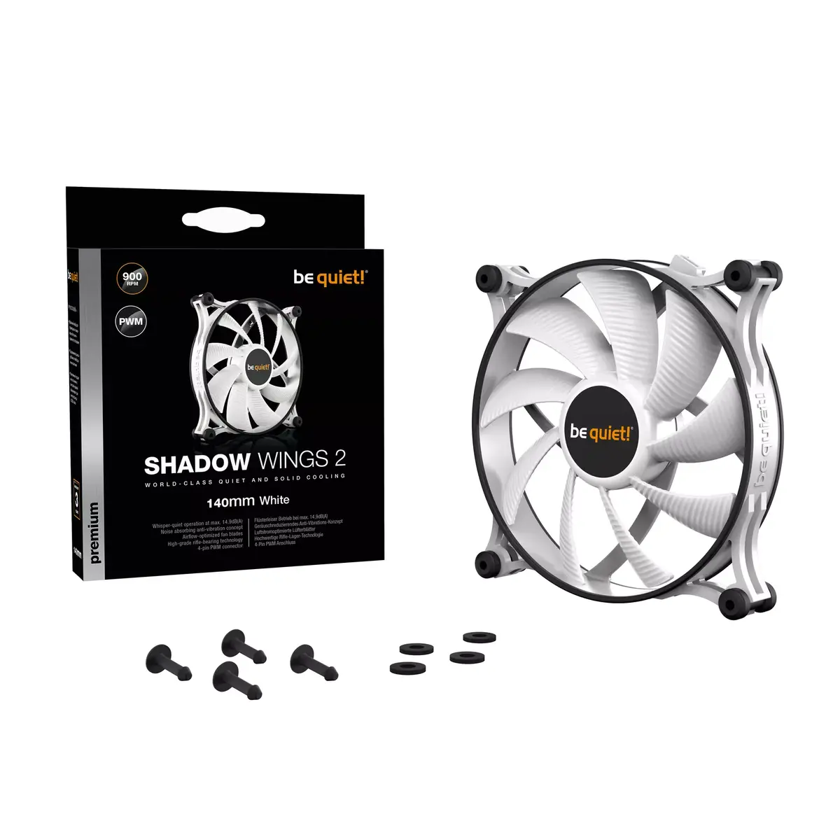 Ventilators be quiet! Shadow Wings 2 140mm PWM White Photo 5
