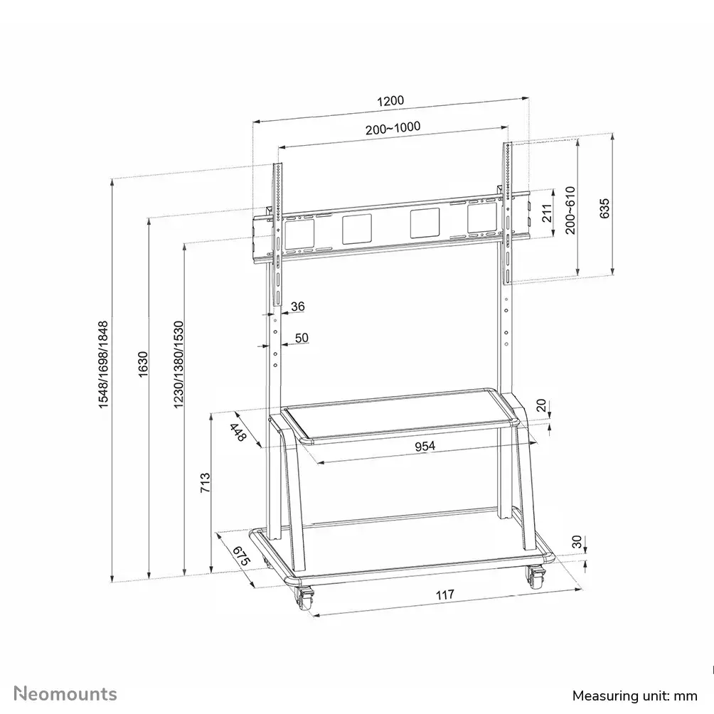 Grīdas statīvs Neomounts NS-M4000BLACK Photo 13