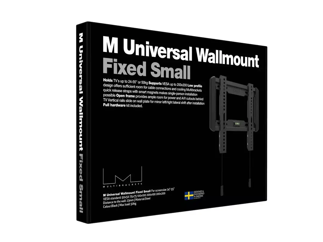 Wallmount Multibrackets M Universal Fixed Small Black Photo 9
