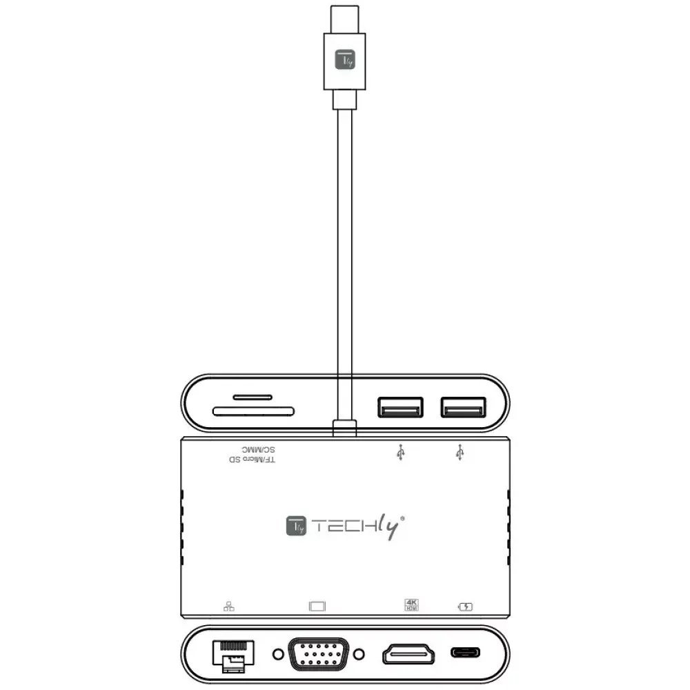 USB-C Multiport Adapter Techly 106169 Photo 7