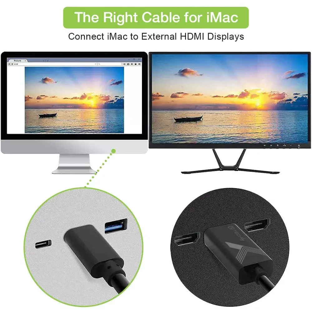 Adaptera kabelis USB-C Male uz HDMI 2.0 4K Photo 3