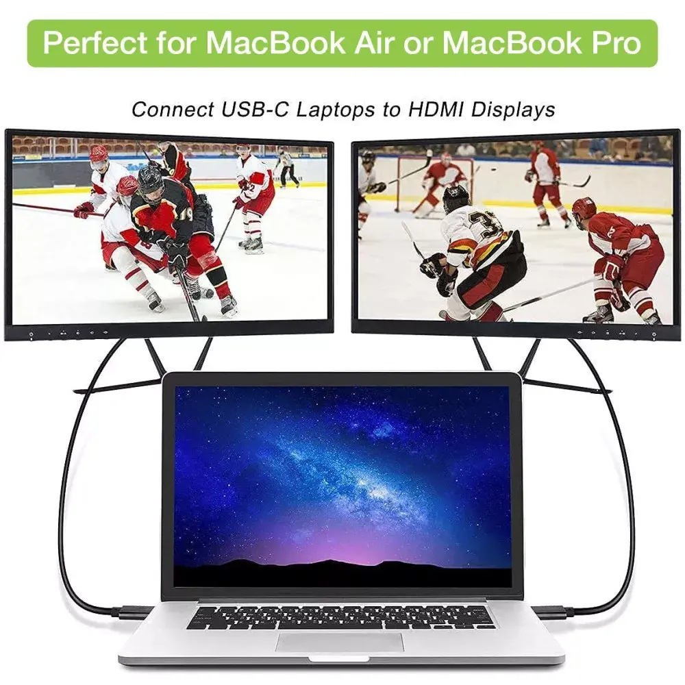 Adaptera kabelis USB-C Male uz HDMI 2.0 4K Photo 4