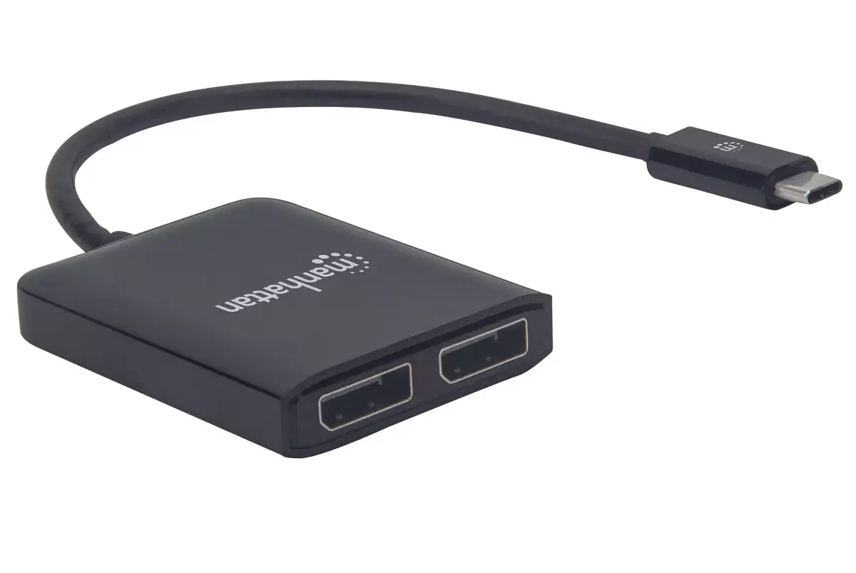 Manhattan USB-C uz Dual DisplayPort 1.2 adaptera kabelis Photo 2