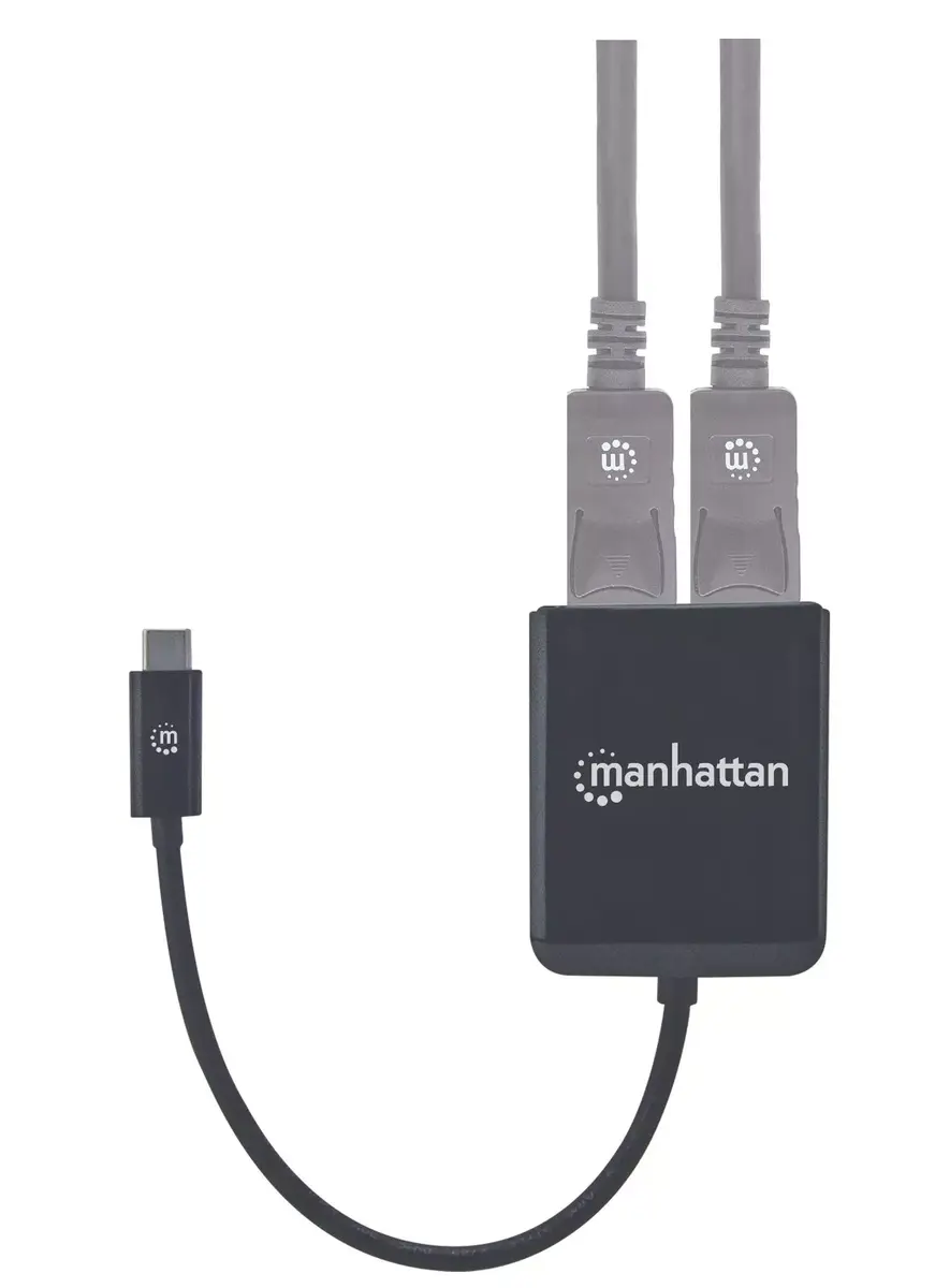 Manhattan USB-C uz Dual DisplayPort 1.2 adaptera kabelis Photo 5