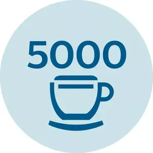 Up to 5000 cups* without descaling thanks to AquaClean