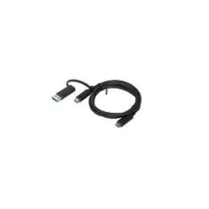 USB kabelis Lenovo 4X90U90618 USB 3.2 Gen 1 1m USB A USB C Melns