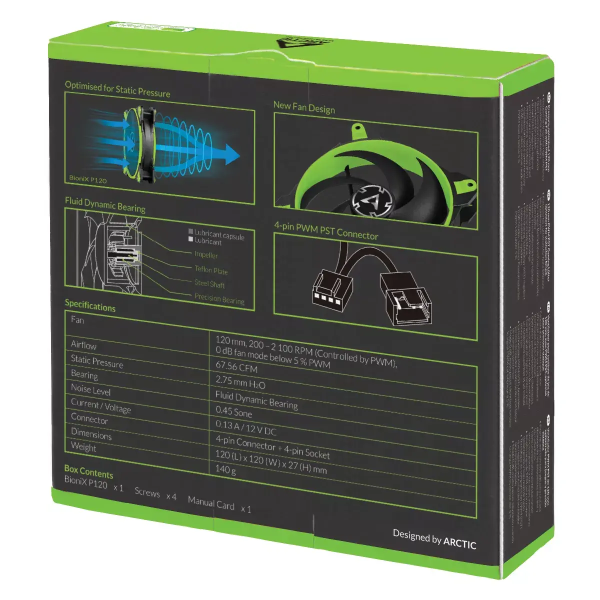Вентилятор ARCTIC BioniX P120 Green Photo 7