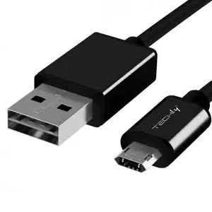 Techly ICOC-MUSB-A-020S USB кабель 2 m USB 2.0 USB A Micro-USB B Черный