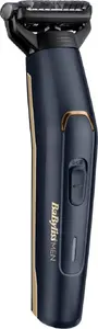 Триммер для волос BaByliss BG120E черного и бронзового цвета с питанием от аккумулятора, автономностью 70 минут, влажным и сухим бритьем, 3 установками длины от 3 до 7 мм