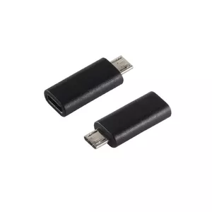 S-Conn 14-05019 kabeļu spraudņu pāreja USB 2.0 MicroB USB 3.1 C Melns